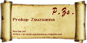 Prokop Zsuzsanna névjegykártya