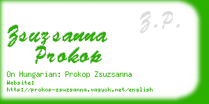 zsuzsanna prokop business card